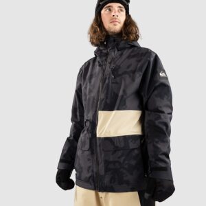 Quiksilver S Carlson Stretch Quest Jacke tie dye true black