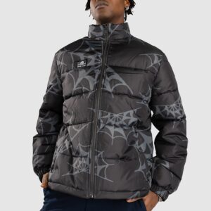 Lurking Class Spider Webs Puffer Jacke black