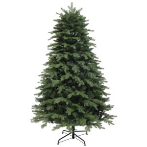 HOMCOM Künstlicher Weihnachtsbaum, 180 cm Christbaum mit 848 Spitzen, Schnellaufbau Klappsystem, Stahlständer, für Weihnachten Deko, Indoor, Grün Aosom