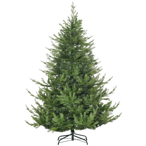 HOMCOM Weihnachtsbaum 180 cm künstlich naturgetreu mit dichten Zweigen und 1942 Astspitzen in Grün für festliche Dekoration Aosom.de