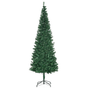 HOMCOM Weihnachtsbaum 2,1 m Christbaum Kunsttanne zerlegbar mit Ständer 631 Äste PVC Grün Ø81 cm für festliche Dekoration Aosom.de