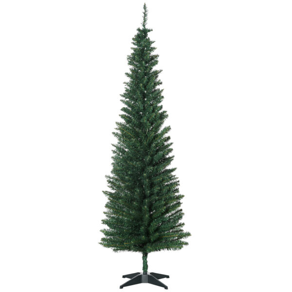 HOMCOM Weihnachtsbaum Tannenbaum 390 Spitzen Grün Ø 55 x H180 cm mit stabilem Kunststoffständer für festliche Dekoration Aosom.de