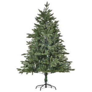 HOMCOM künstlicher Weihnachtsbaum 1,5 m Tannenbaum PVC PE Metall Grün Ø105 cm für festliche Dekoration Aosom.de