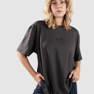 Blue Tomato Wavy Square Boyfriend T-Shirt washed out black