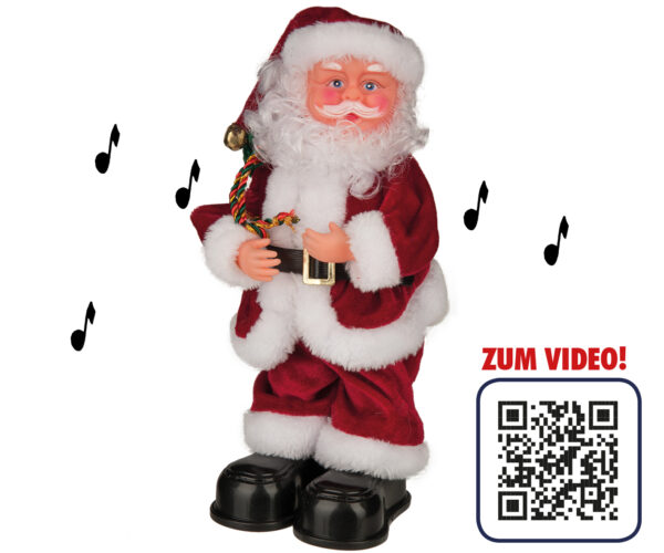 Happy People Tanzende Singende Weihnachts-Figur Laufende Musik Weihnachtslieder