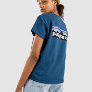 Patagonia P-6 Logo Responsibili T-Shirt wavy blue