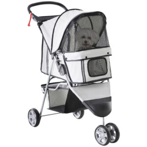 PawHut Hundewagen Hundebuggy Buggy Hunde Katzen mehrfarbig (Grau) Aosom