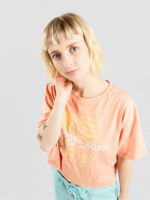 Rip Curl Always Summer Crop T-Shirt light coral