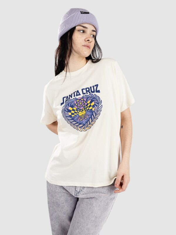 Santa Cruz Heart Set Front T-Shirt off white