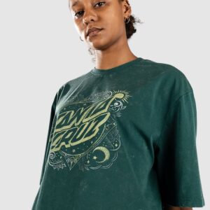 Santa Cruz Ornate Dot Front Oversized T-Shirt emerald acid wash