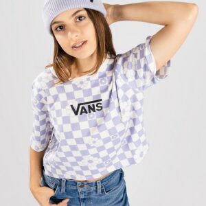 Vans Floral Checker Crop T-Shirt sweet lavender