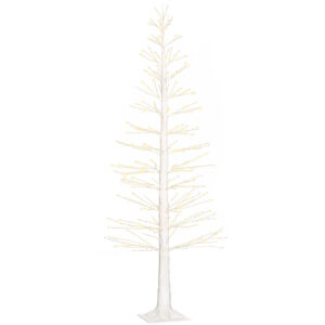 HOMCOM 180 cm Lichterbaum Kunstbaum mit 810 LED, LED Weihnachtsbaum, Weihnachtsdeko für Weihnachten, Geburtstag, Hochzeit, Indoor und Outdoor Weiß Aosom