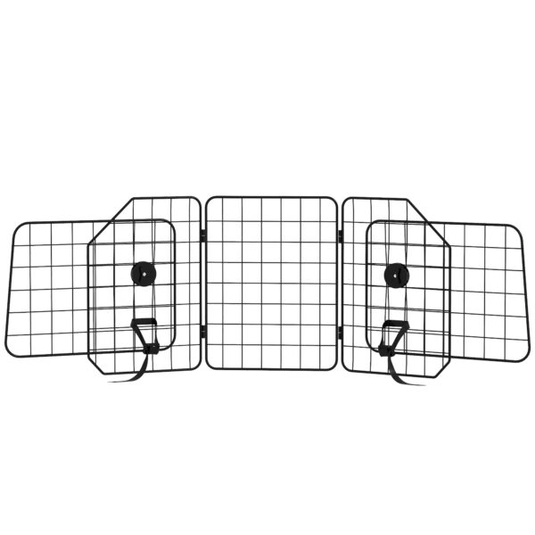 PawHut Hundeschutzgitter Auto Universal Kofferraumgitter verstellbar 93-150 cm aus Stahl in Schwarz, Trenngitter für Hunde Aosom.de