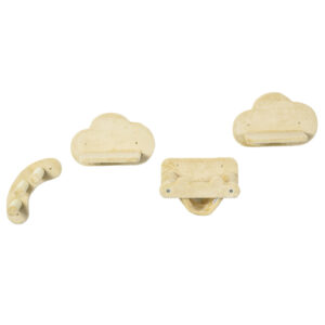 PawHut Katzen Kletterwand Set 4-teilig 3-stufige Sprossenleiter 2 Sprungplattformen Hängematte mit Plüschbezug Beige für aktives Spielen Aosom.de