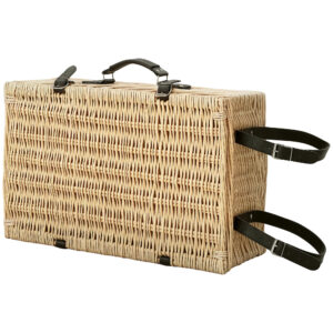 Outsunny Picknickkorb aus Weidenholz Picknickkoffer für 4 Personen mit Isoliert Kühlfach Picknickdecke Besteck Set, Picknick Set Komplettset für Camping Strand Weihnachten Naturholz Aosom