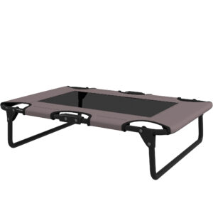PawHut Erhöhtes Hundebett klappbar Haustierbett, Outdoor Hundeliege mit Netzdesign, Atmungsaktiv, für kleine und mittelgroße Hunde Kaffee Oxford 75 x 51 x 18 cm Aosom
