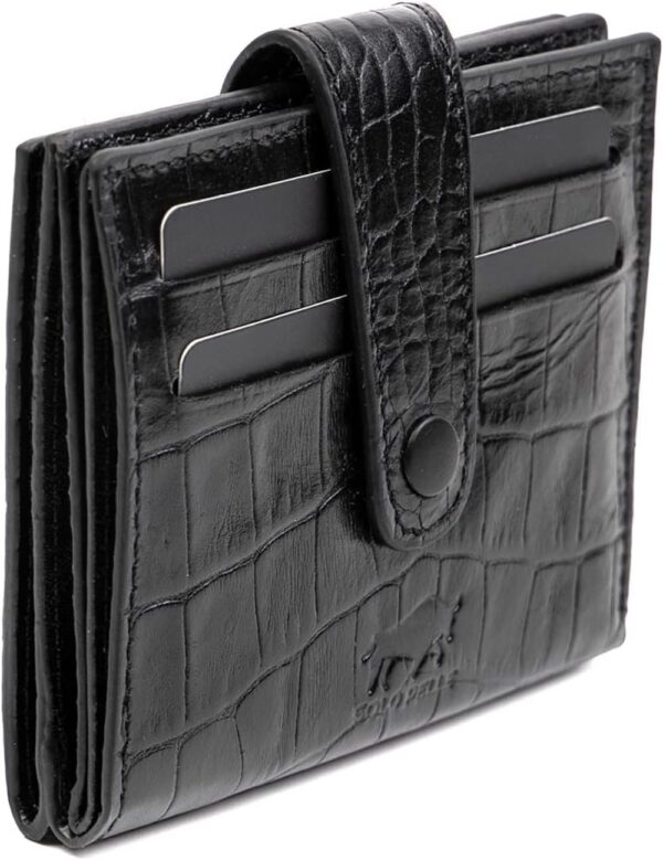 Solo Pelle Slim Wallet aus echtem Leder Platz für über 20 Karten Slimwallet Kartenetui Geldbörse für Männer und Damen