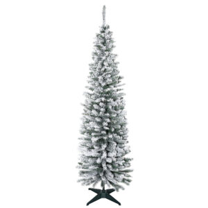 HOMCOM Künstlicher Weihnachtsbaum, 180 cm mit Kunstschnee, mit 390 Astspitzen abnehmbar Standfuß, für Weihnachtsfest, Indoor, grün Aosom
