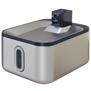 PawHut Katzentrinkbrunnen automatisch aus Edelstahl 5L, mit LED-Anzeige, ultraleise Pumpe, Wasserdispenser für Katzen mit 3-Stufen-Filterung, USB-Ladegerät, mehrere Haustiere, Silber Aosom
