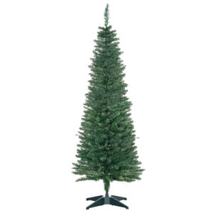 HOMCOM Weihnachtsbaum 1,5 m Christbaum Kunsttanne mit Ständer, zerlegbar, 294 Äste, PVC Grün Ø46 cm für festliche Dekoration Aosom.de