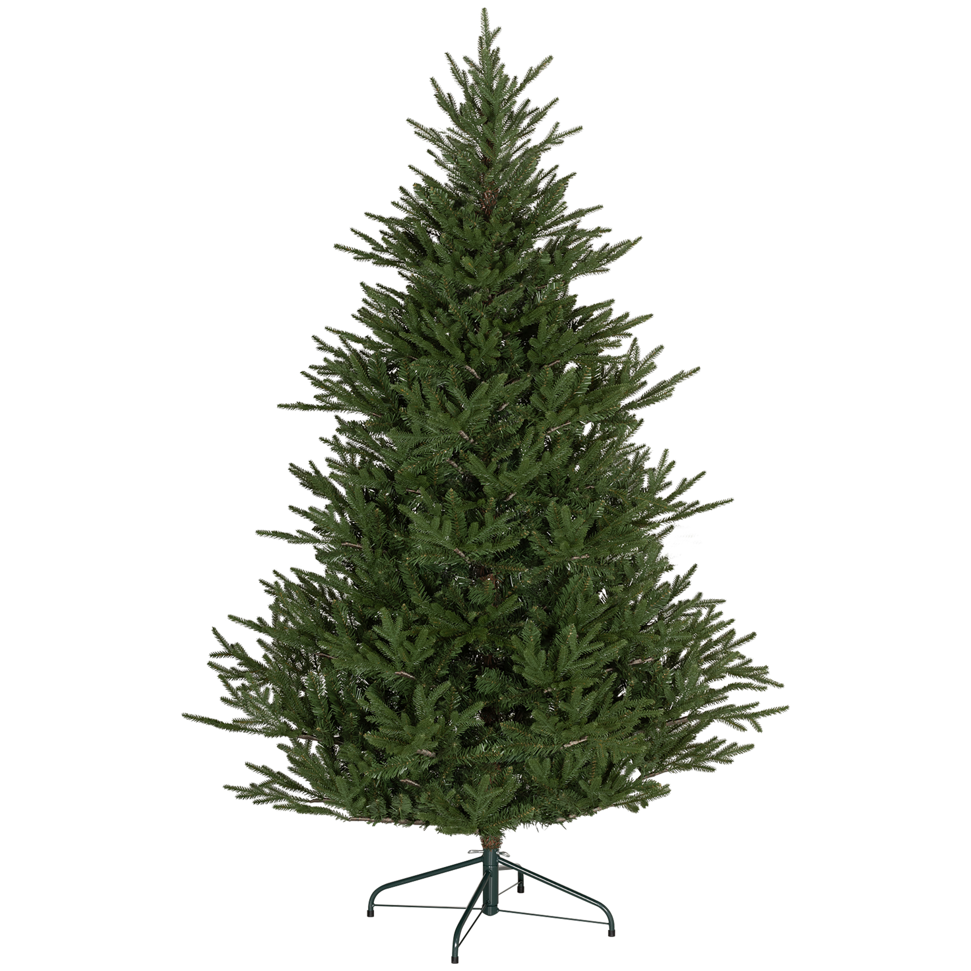 HOMCOM künstlicher Weihnachtsbaum, 183 cm Christbaum mit 2380 Spitzen, klappbar Metallständer, für Weihnachten Deko, Grün Aosom