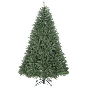 HOMCOM Künstlicher Weihnachtsbaum 210 cm, realistischer Weihnachtsbaum mit 2641 Zweigspitzen, klappbarer Metallständer, einfach aufzubauen und zu verstauen, feuerfester Kunststoff, für Zuhause und Büro, grün Aosom