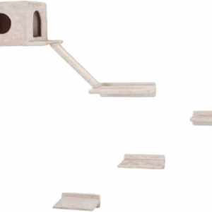 Kerbl Pet Kletterwand Montblanc für Katzen , 6-Teilig, beige