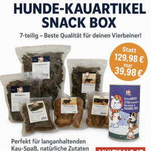 PREMIUM XXL Hunde-Kauartikel / Snack Box 7tlg. MHD verkürzt / überschritten, Ware einwandfrei - DEUTSCHE PREMIUM QUALITÄT!