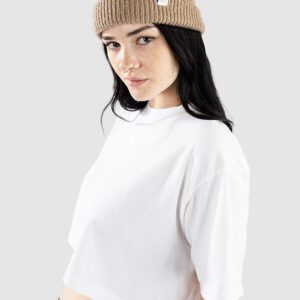 Shaka Wear Garment Dye Crop T-Shirt white