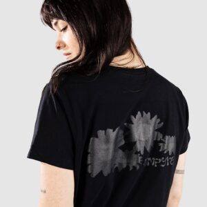 Empyre Grunge Flowers T-Shirt washed out black