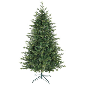 HOMCOM Weihnachtsbaum künstlich 180 cm Christbaum mit dichten Zweigen Fichtenform mit klappbarem Metallständer Weihnachtsdeko Grün Aosom