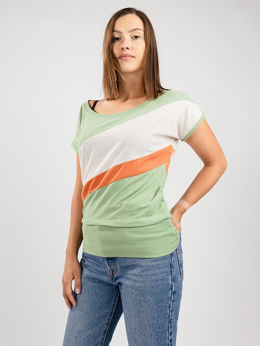 Kazane Agnetha T-Shirt oatmeal htr