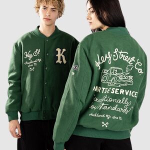 Key Street Work Varsity Jacke green