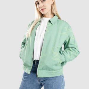 Petals and Peacocks Shapes Crop Work Jacke green