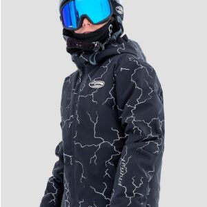 Quiksilver High In The Hood Printed Kids Jacke high energy black refl