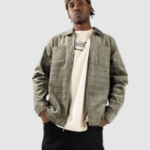 HUF Trenton Zip Shacket Jacke olive