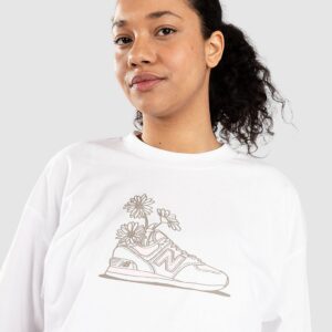 New Balance Oversized Flower T-Shirt white