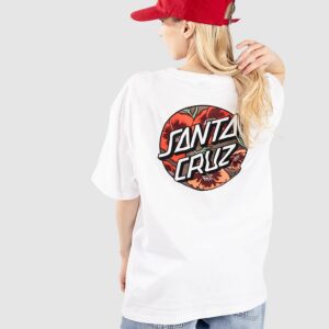 Santa Cruz Big Poppy Infill Dot T-Shirt white