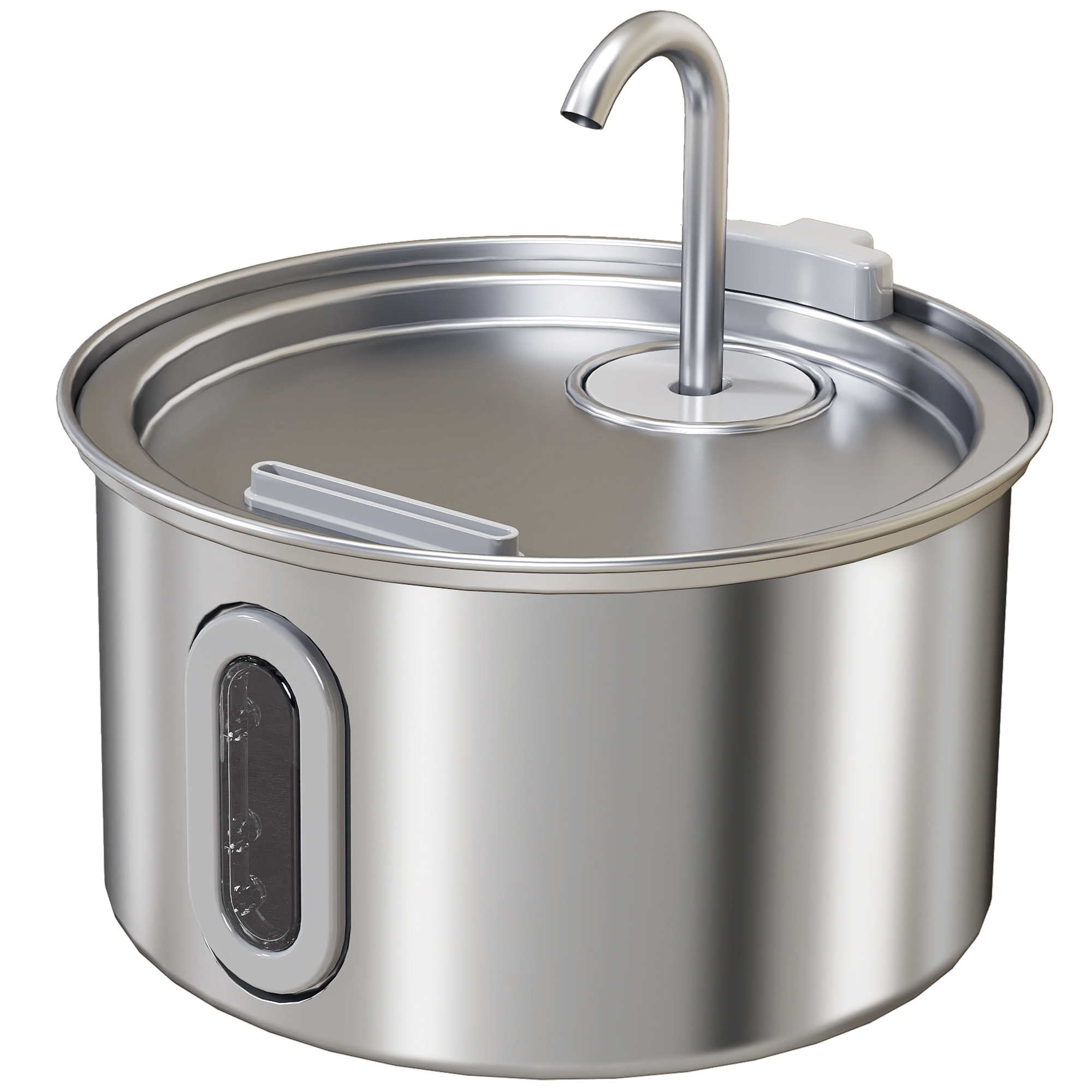 PawHut Katzenbrunnen 2,5L Trinkbrunnen für Katzen mit leiser Pumpe LED Aktivkohlefilter Wasserstandsfenster Katzentrinkbrunnen Leicht zu Reinigen, Wasserbrunnen für Katzen Hunde Aosom