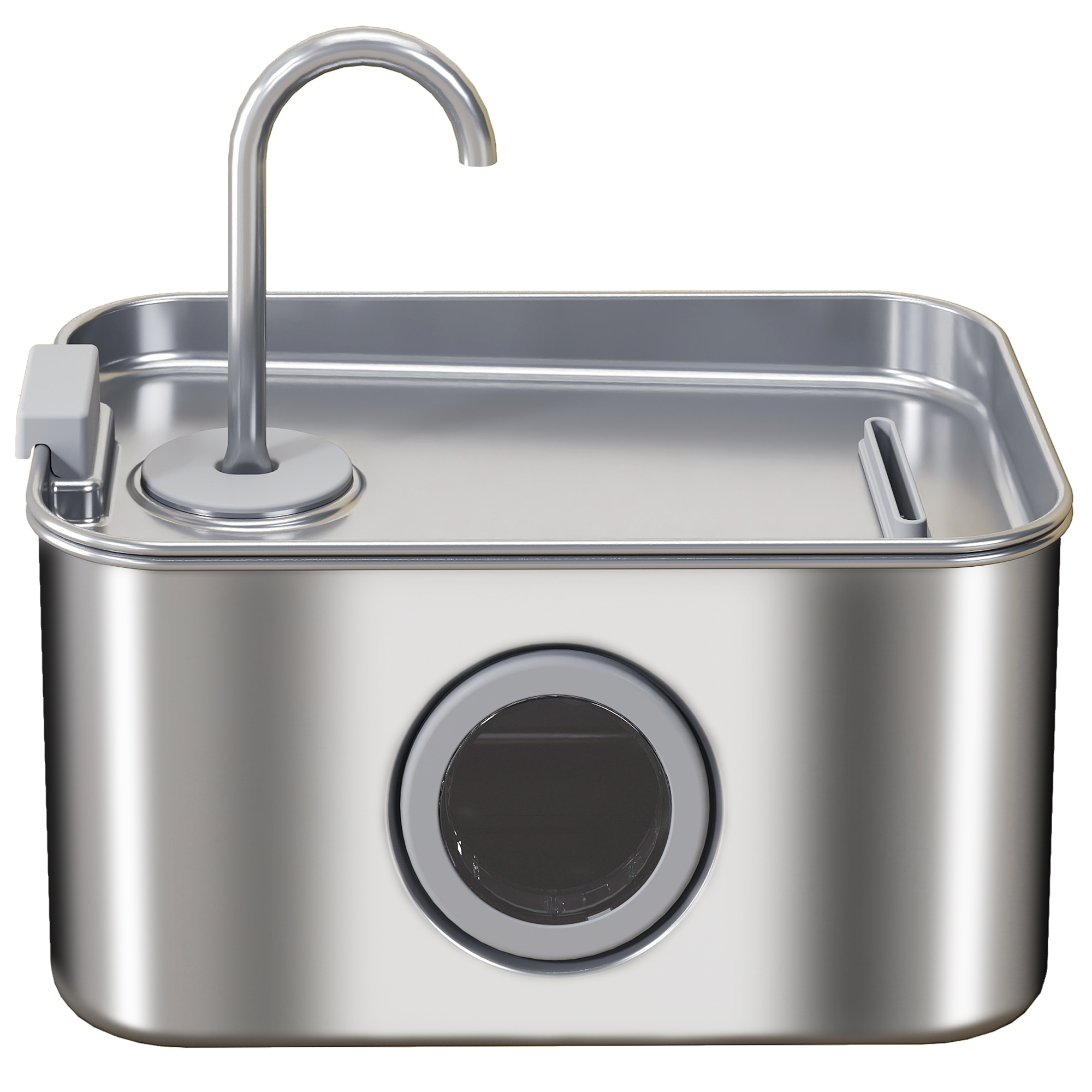 PawHut Katzenbrunnen 3,2L Trinkbrunnen für Katzen mit leiser Pumpe Aktivkohlefilter Katzentrinkbrunnen Leicht zu Reinigen, Wasserbrunnen für Katzen Hunde Aosom