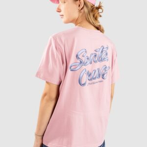Santa Cruz Ribbon Script Dot T-Shirt universal pink