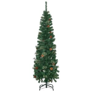 HOMCOM Künstlicher Weihnachtsbaum 165 cm Tannenbaum künstlich mit 412 Spitzen Christbaum Weihnachtsdeko inkl. Metallständer für drinnen Aosom