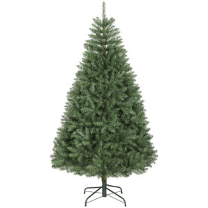 HOMCOM Weihnachtsbaum künstlich 180 cm Christbaum mit 1687 dichten Zweigen Tannenbaum mit klappbarem Metallständer Grün Aosom