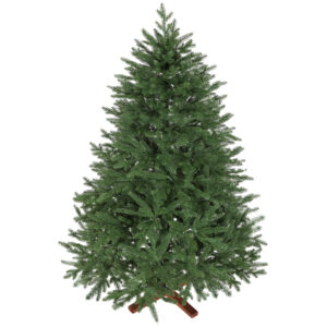 HOMCOM Weihnachtsbaum künstlich 180 cm Christbaum mit 713 Zweigen, europäischer Tannenbaum mit Kiefernholzsockel, Aufbewahrungstasche Grün Aosom