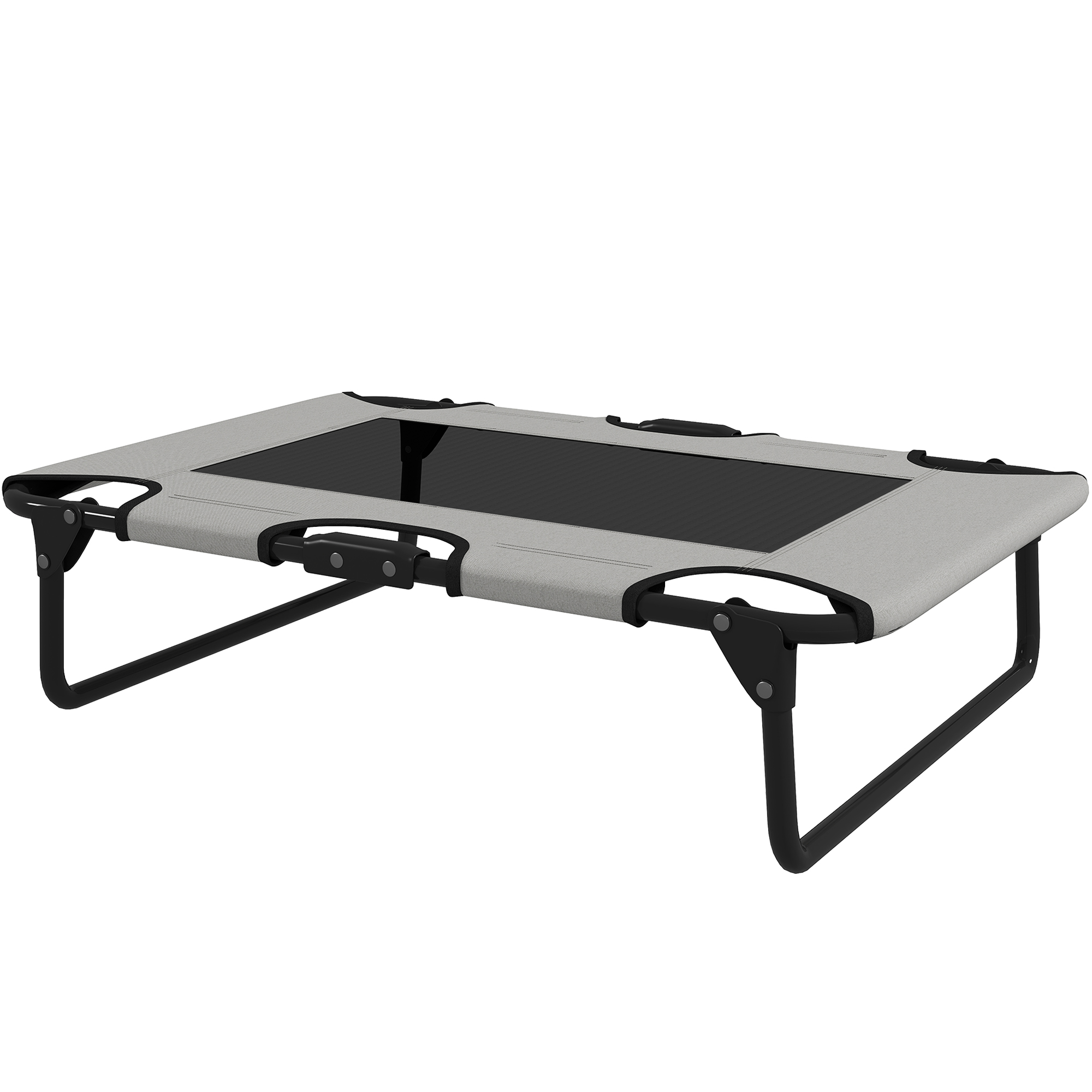 PawHut Erhöhtes Hundebett klappbar Haustierbett, Outdoor Hundeliege mit Netzdesign, Atmungsaktiv, für kleine und mittelgroße Hunde Hellgrau Oxford 75 x 51 x 18 cm Aosom