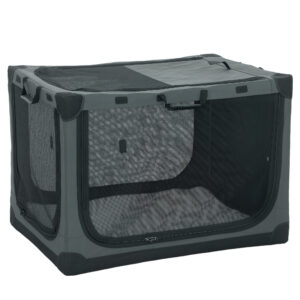 PawHut Hundebox faltbar Hundetransportbox mit Kissen abnehmbarer waschbarer Bezug atmungsaktiv Transportbox aus 600D Oxford-Gewebe Hundetasche für Katzen & Hunde bis 38kg für Reise & Auto Armeegrün Aosom