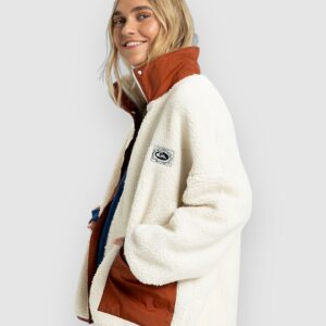 Quiksilver Minto Sherpa Fleece Jacke snow white