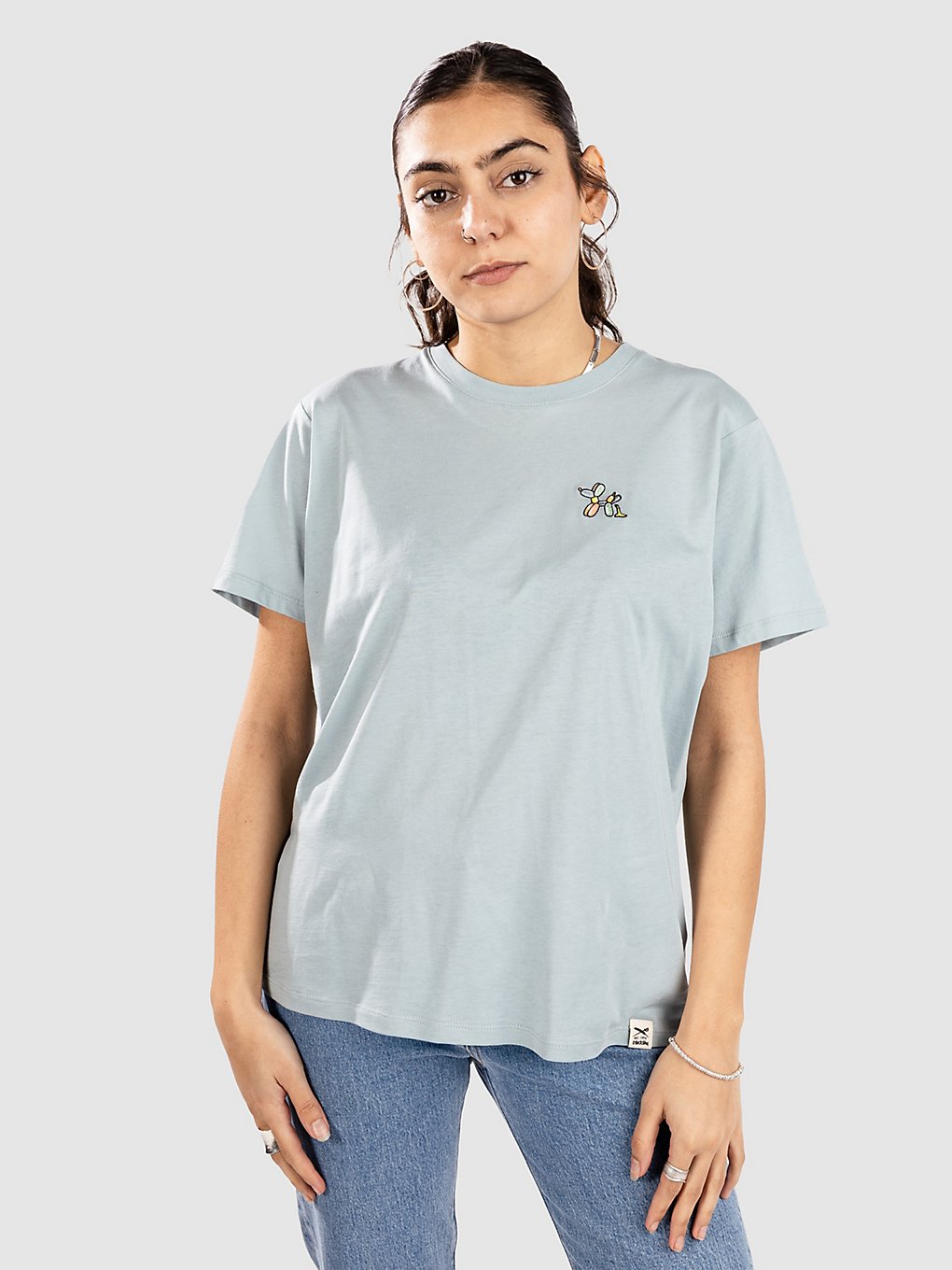 Iriedaily Puffy Dog T-Shirt slate