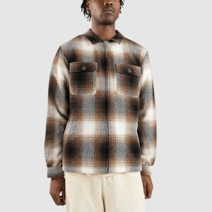Anerkjendt Akoscar Check Jacke chocolate brown