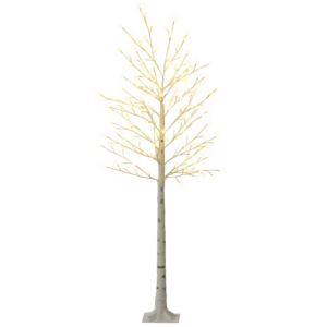 HOMCOM LED Baum, Lichterbaum, Kirschbaum mit 180 LEDs, 3 Helligkeitsstufen, 180 cm Baumlicht, Kunstbaum mit Beleuchtung, Weihnachtsdeko, Osterdeko für Party, Geburtstag, Weiß Aosom